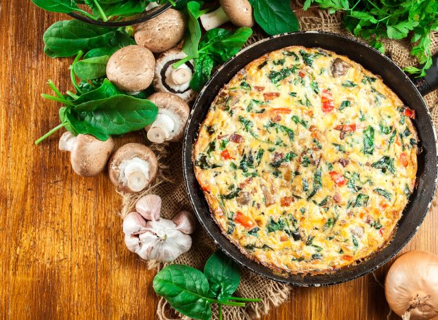 egg bake with vegetables, frittata