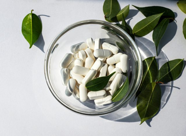 bowl of magnesium pills