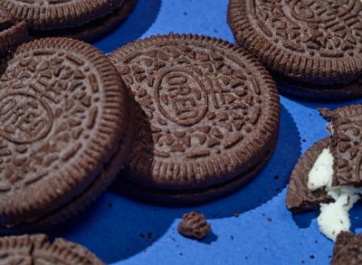 oreos blue background