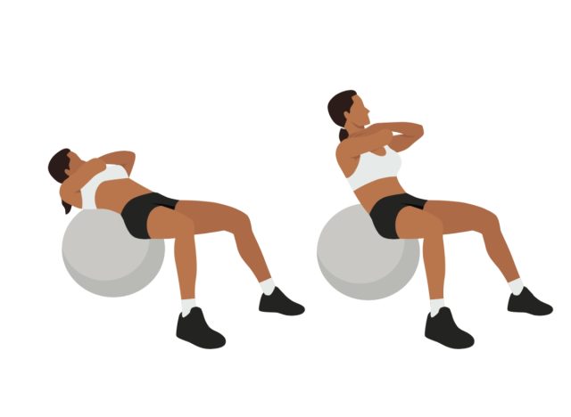 stability ball crunch