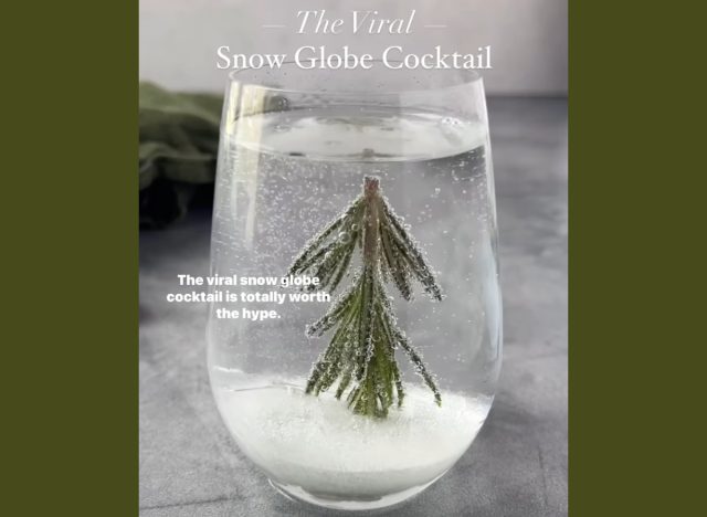 viral snow globe cocktail