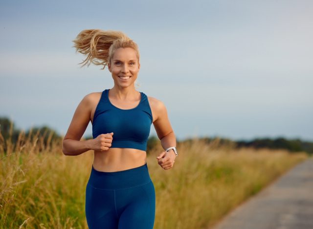 woman running, concept of how often to do cardio to lose weight