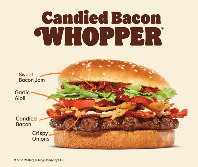 Burger King Candied Bacon Whopper