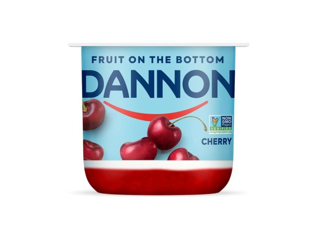 Dannon fruit on the bottom