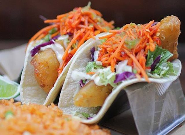 Lazy Dog fish tacos