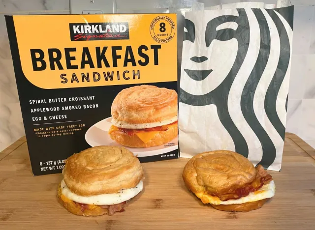 Kirkland Signature & Starbucks breakfast sandwiches