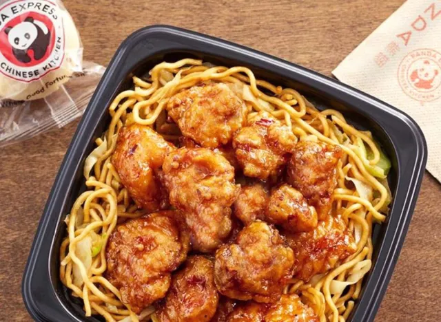 Panda Express Orange Chicken and Chow Mein