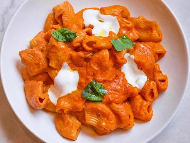 Rigatoni with vodka sauce at La Pecora Bianca