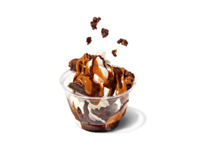 CosMc's Caramel Fudge Brownie Sundae