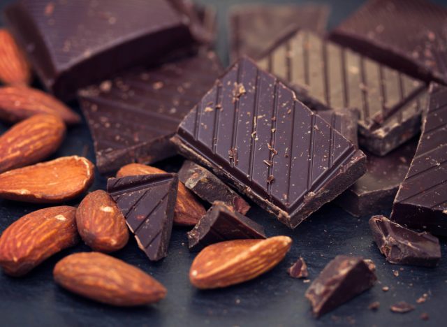 dark chocolate with almonds