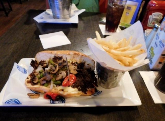 dave and buster's philly cheesesteak