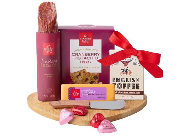 hickory farms valentine's day charcuterie board gift set