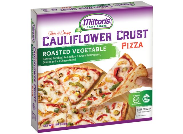 Milton's Craft Bakers Cauliflower Crust Pizza roasted vegetable