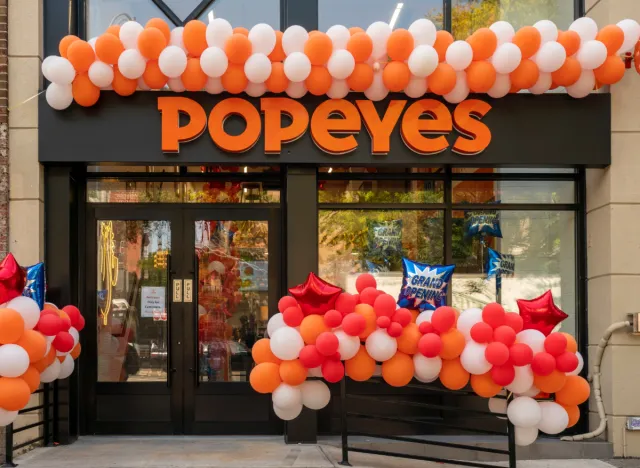 Popeyes grand opening display