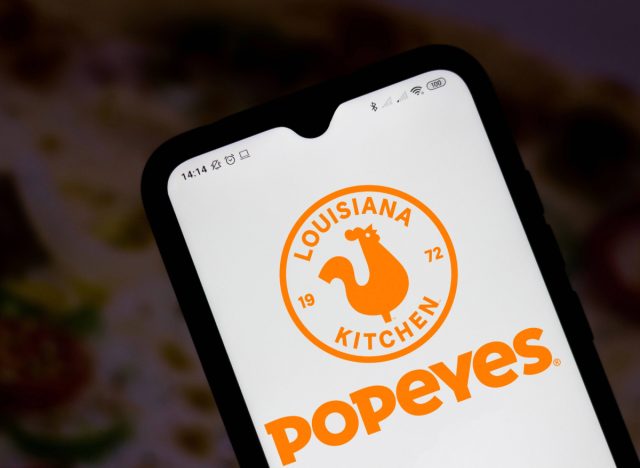 popeyes logo on phone