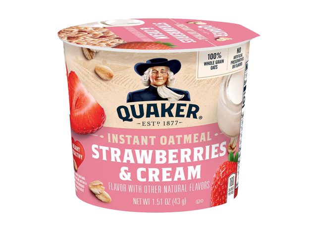 Quaker Strawberries and Cream Instant Oatmeal 