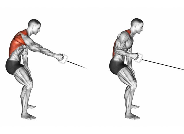 single-arm cable row