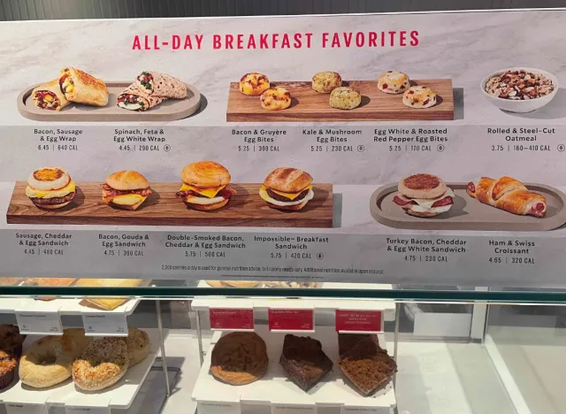 starbucks breakfast menu 