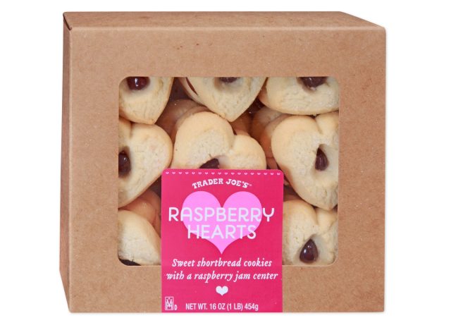trader joe's raspberry hearts cookies
