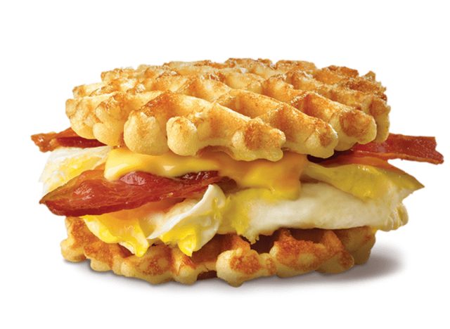 White Castle Waffle Breakfast Slider with Bacon