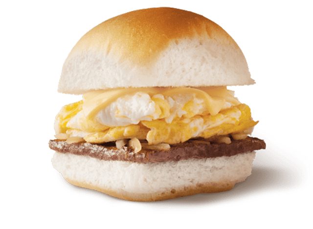 White Castle Breakfast Slider with Egg and Cheese