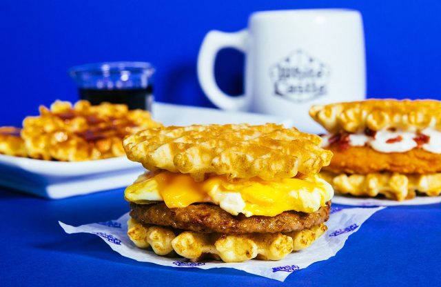 white castle waffle sliders