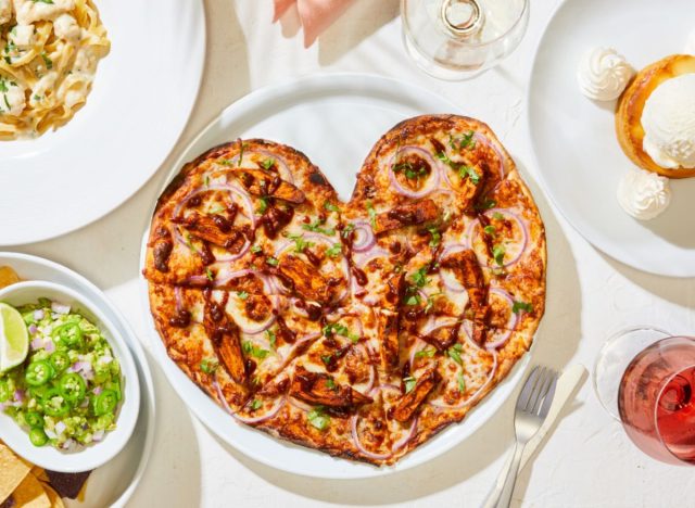 California Pizza Kitchen heart-shaped pizza