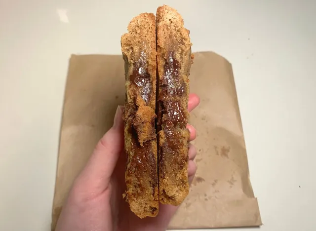 Costco food court Double Chocolate Chunk Cookie interior