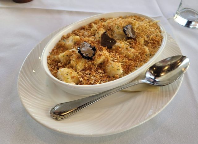 Black truffle gnocchi at The Palm