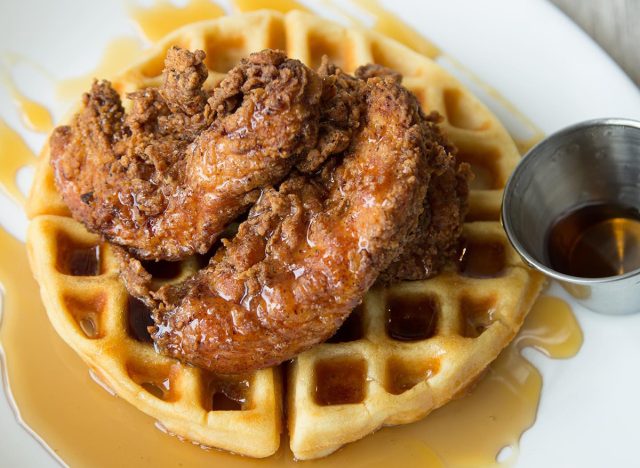 Big Bad Breakfast chicken and waffles