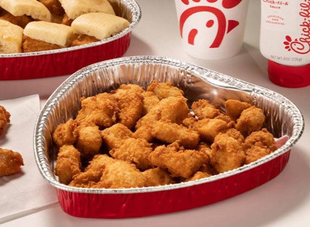 chick-fil-a heart-shaped chicken nugget tray