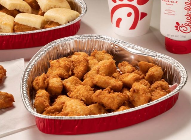 chick-fil-a heart-shaped chicken nugget tray