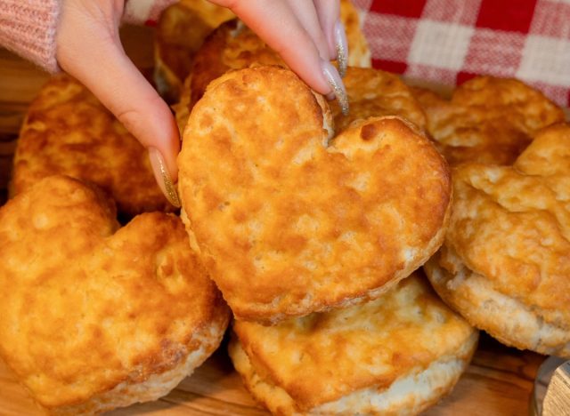 hardee's limited-time heart shaped biscuits