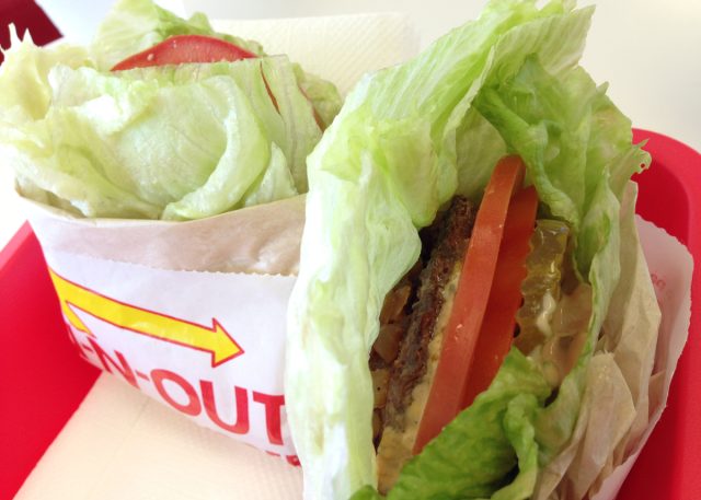 In-N-Out Burger Protein Style Hamburger