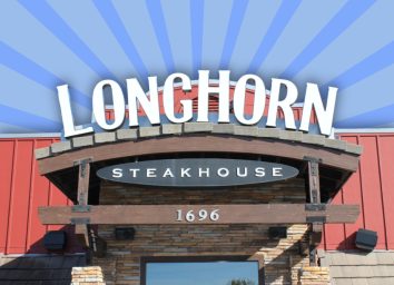 exterior of longhorn steakhouse on colorful background