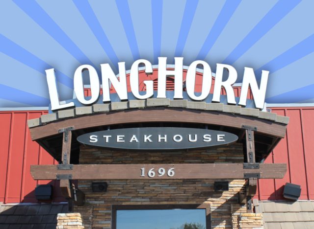 exterior of longhorn steakhouse on colorful background