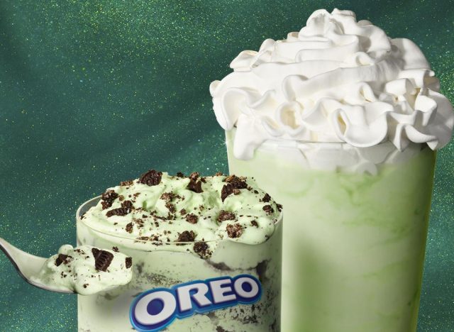 mcdonald's shamrock shake and oreo shamrock mcflurry