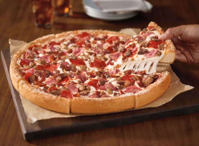 Pizza Hut meat lovers pie