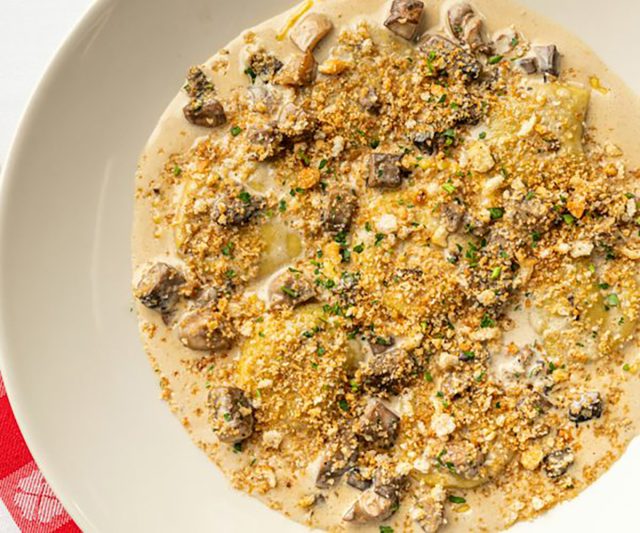 Maggiano's mushroom ravioli