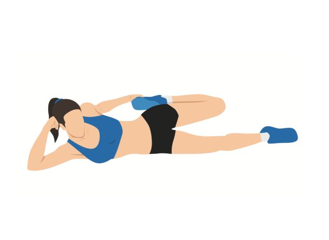 side-lying quad stretch