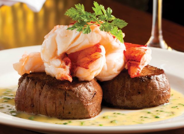 the capital grille tenderloin topped with lobster tails