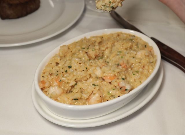 the palm steakhouse risotto with shrimp