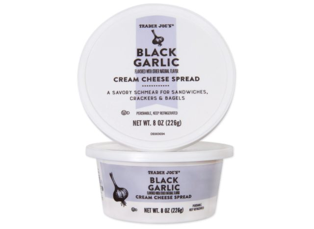 trader joe's black garlic cream cheese spread