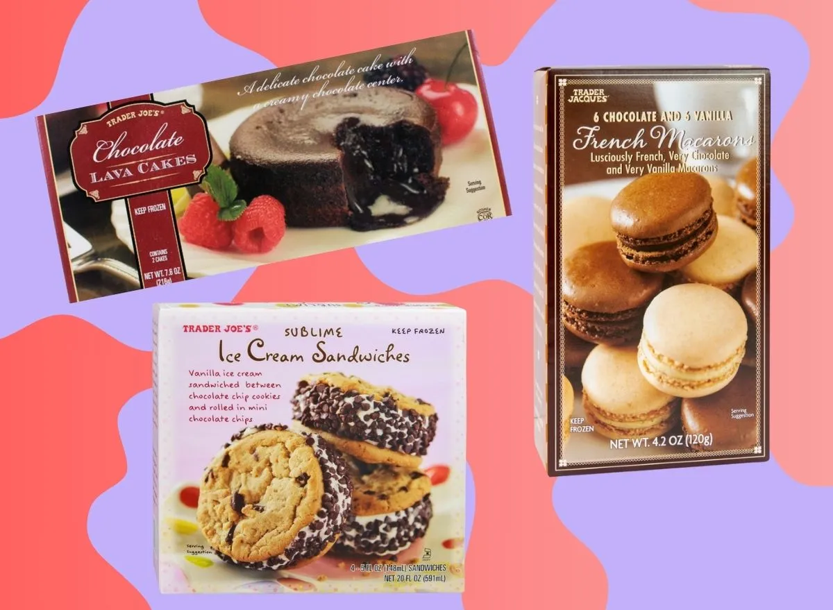 trader joe's frozen dessert collage