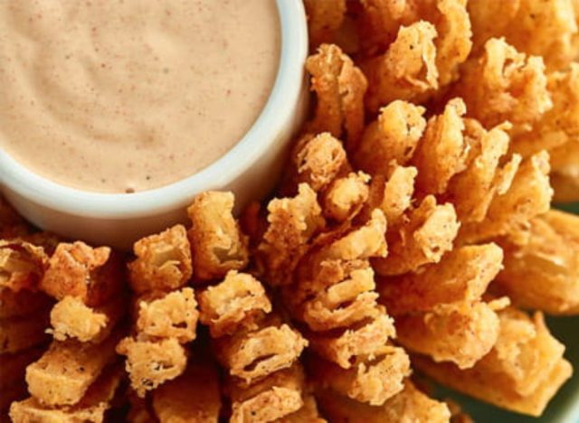 plate of the Outback Bloomin' Onion with sauce