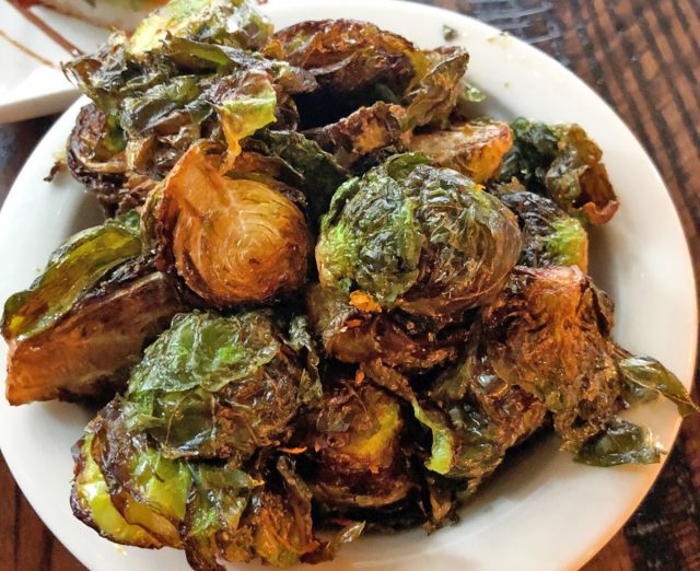 A plate of Brussels sprouts at The Smith restaurant