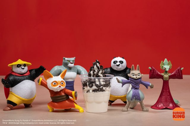 Burger King Kung Fu Panda 4 sundae & toys