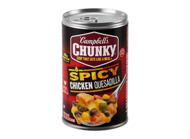 can of chicken soup on a white background
