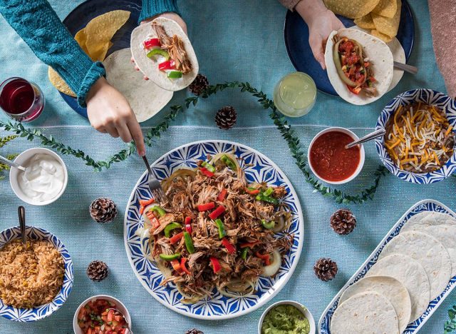 Pork carnitas fajitas at On the Border