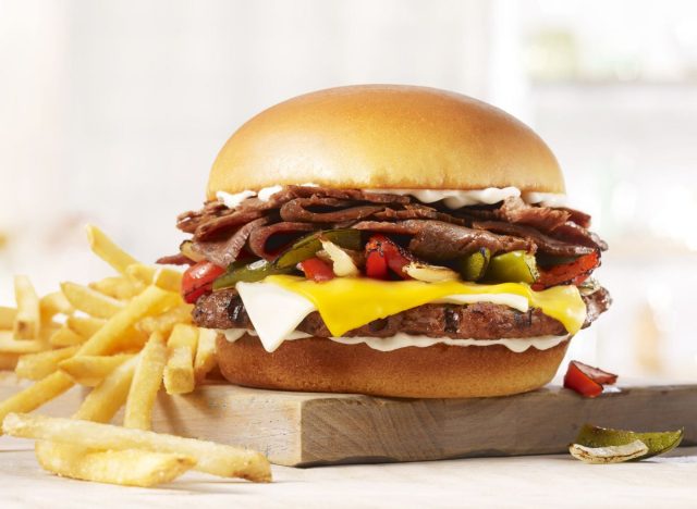 Hardee's Philly Cheesesteak Angus Burger